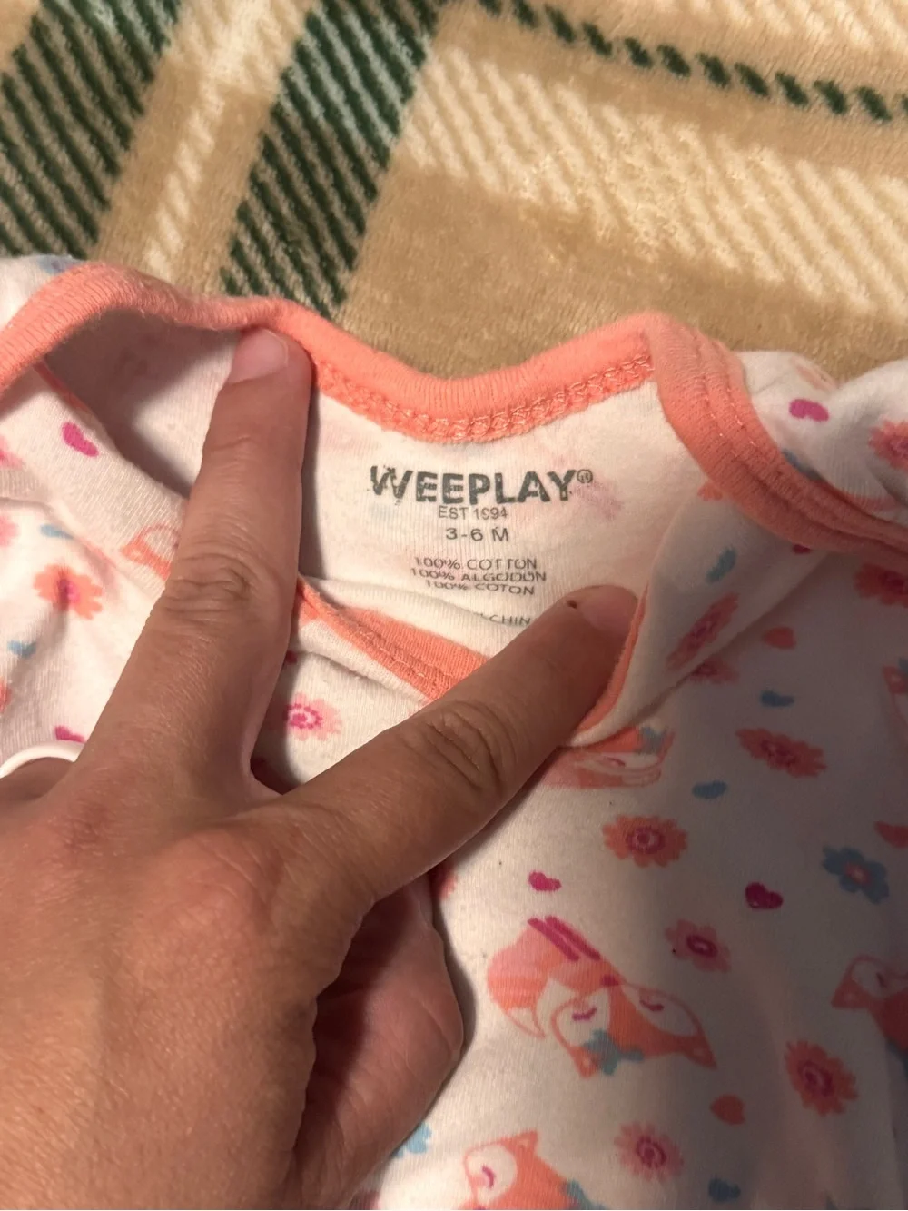 Pink Floral Fox Long-Sleeve Baby Bodysuit